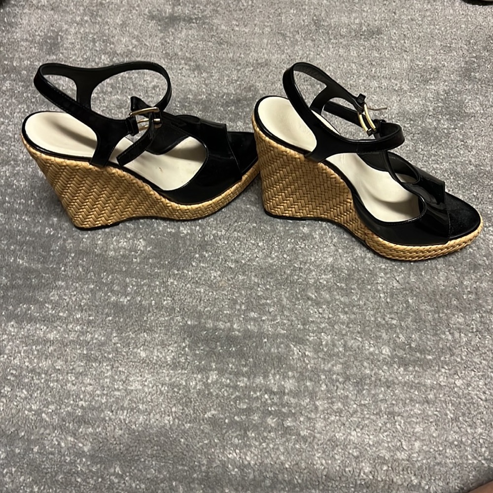 Bally Black and Tan Wedge Shoes - Picture 5 of 6